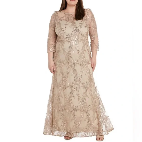 sachin and babi light blue dress Nightway 42773W Plus Size Long Formal Dress
